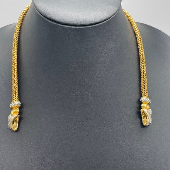 Chunky Chain Necklace Gold Tone 15.5 Inches Elegant Classic Preppy - Picture 1 of 6